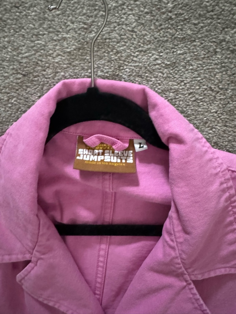 Big Bud Press Pink Short-Sleeve Utility Jumpsuit - Picture 3 of 4